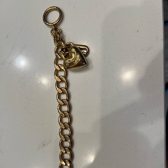 Juicy Couture Starter Charm Bracelet Gold 7.5” - Picture 7 of 8